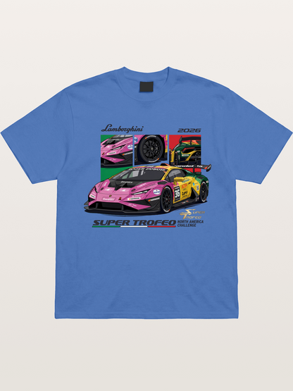 Lamborghini Huracan Pink Yellow Livery Gildan T-shirt