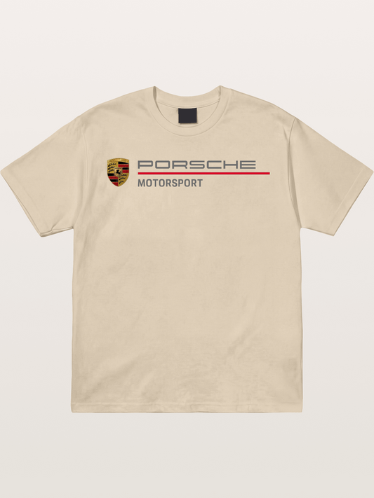 Porsche Motorsport Striped Logo Gildan T-shirt
