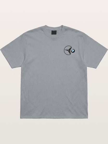 Mercedes vs BMW Logo Art Gildan T-shirt