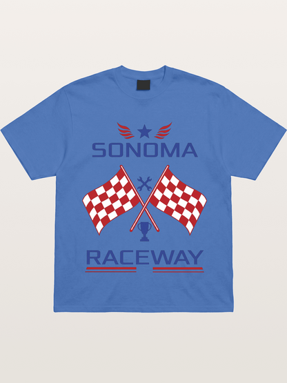 Sonoma Raceway Checkered Flag Crest Gildan T-shirt