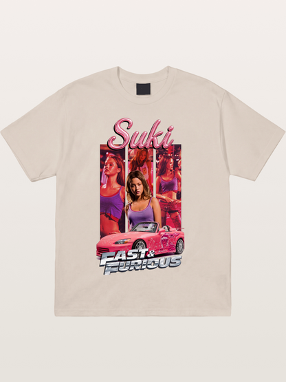 Fast & Furious Pink Crew Cotton T-shirt