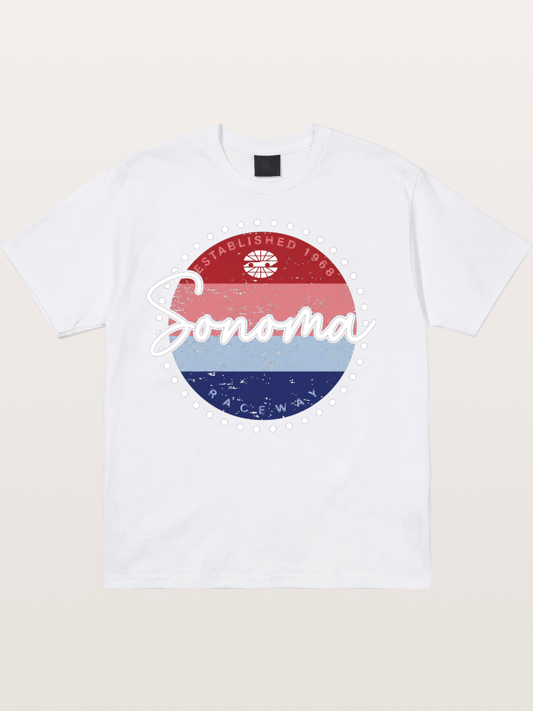 Sonoma Raceway Retro Circular Logo Cotton T-shirt