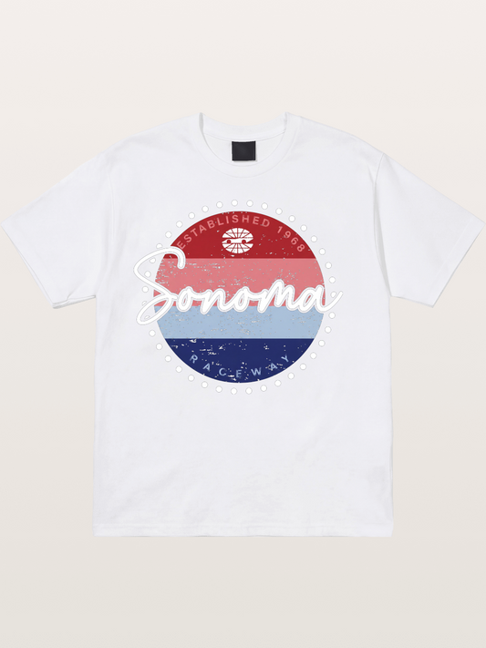 Sonoma Raceway Retro Circular Logo Cotton T-shirt