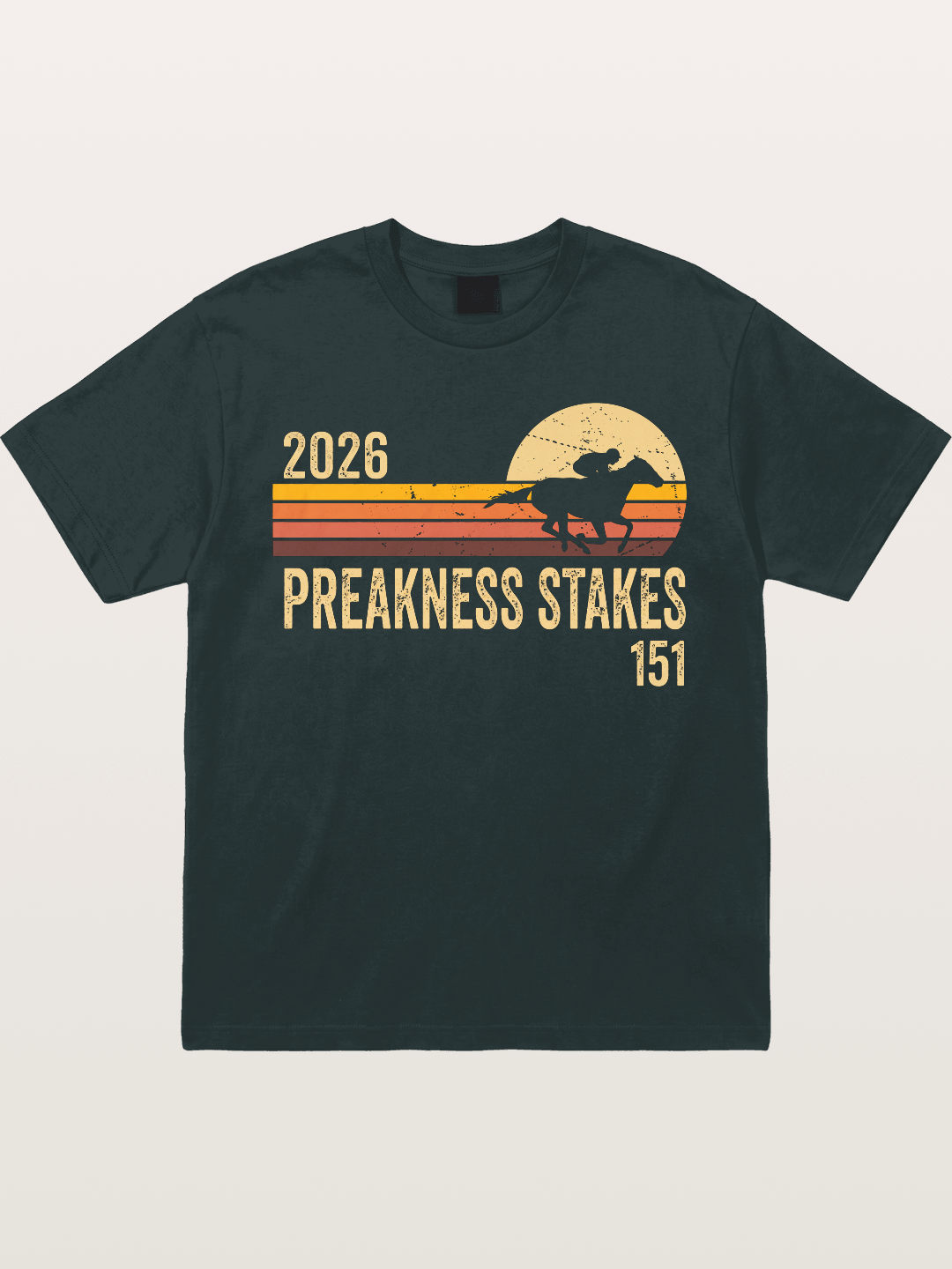Retro Sunset Preakness Stakes 2026 Gildan T-shirt