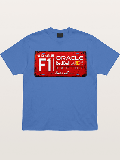 Red Bull F1 Vintage License Plate Gildan T-shirt