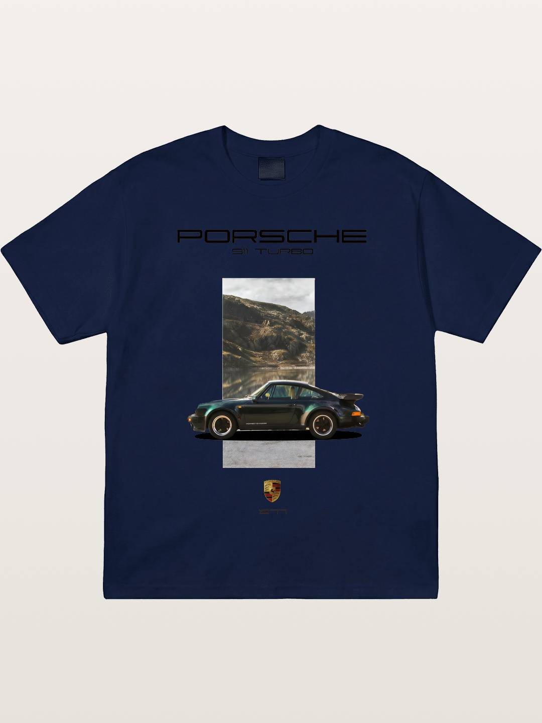 Vintage 911 Turbo Mountain Print Gildan T-shirt