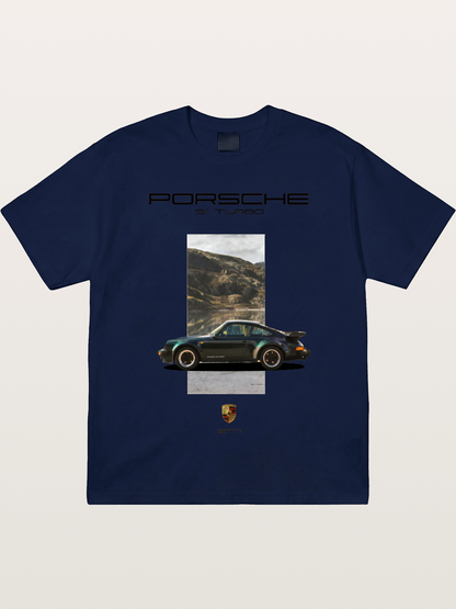 Vintage 911 Turbo Mountain Print Gildan T-shirt