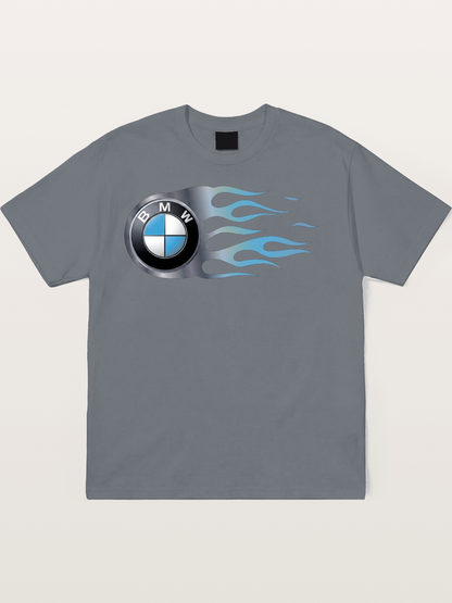 BMW Roundel With Blue Flame Cotton T-shirt