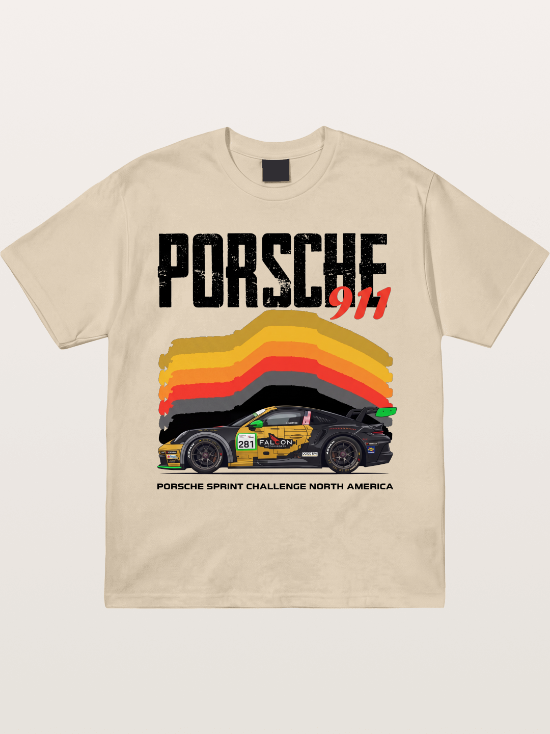 Porsche 911 Sprint Challenge Gradient Gildan T-shirt