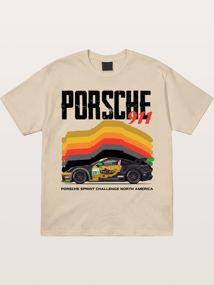 Porsche 911 Sprint Challenge Gradient Gildan T-shirt