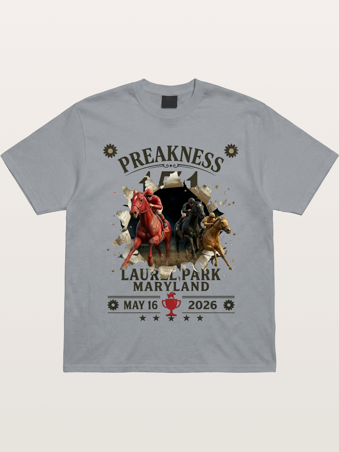Preakness 151 Breakthrough Horse Art Gildan T-shirt