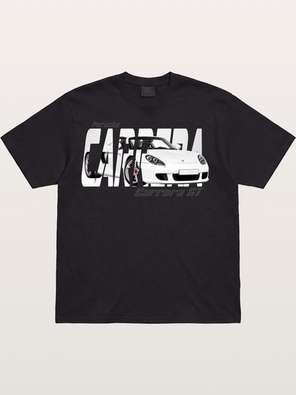 Porsche Carrera GT White Sticker Cotton T-shirt