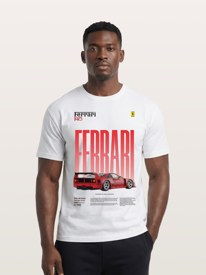 Gradient Red Cotton T-shirt