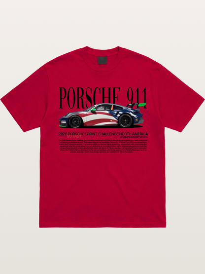 Porsche 911 Sprint Challenge Livery Gildan T-shirt