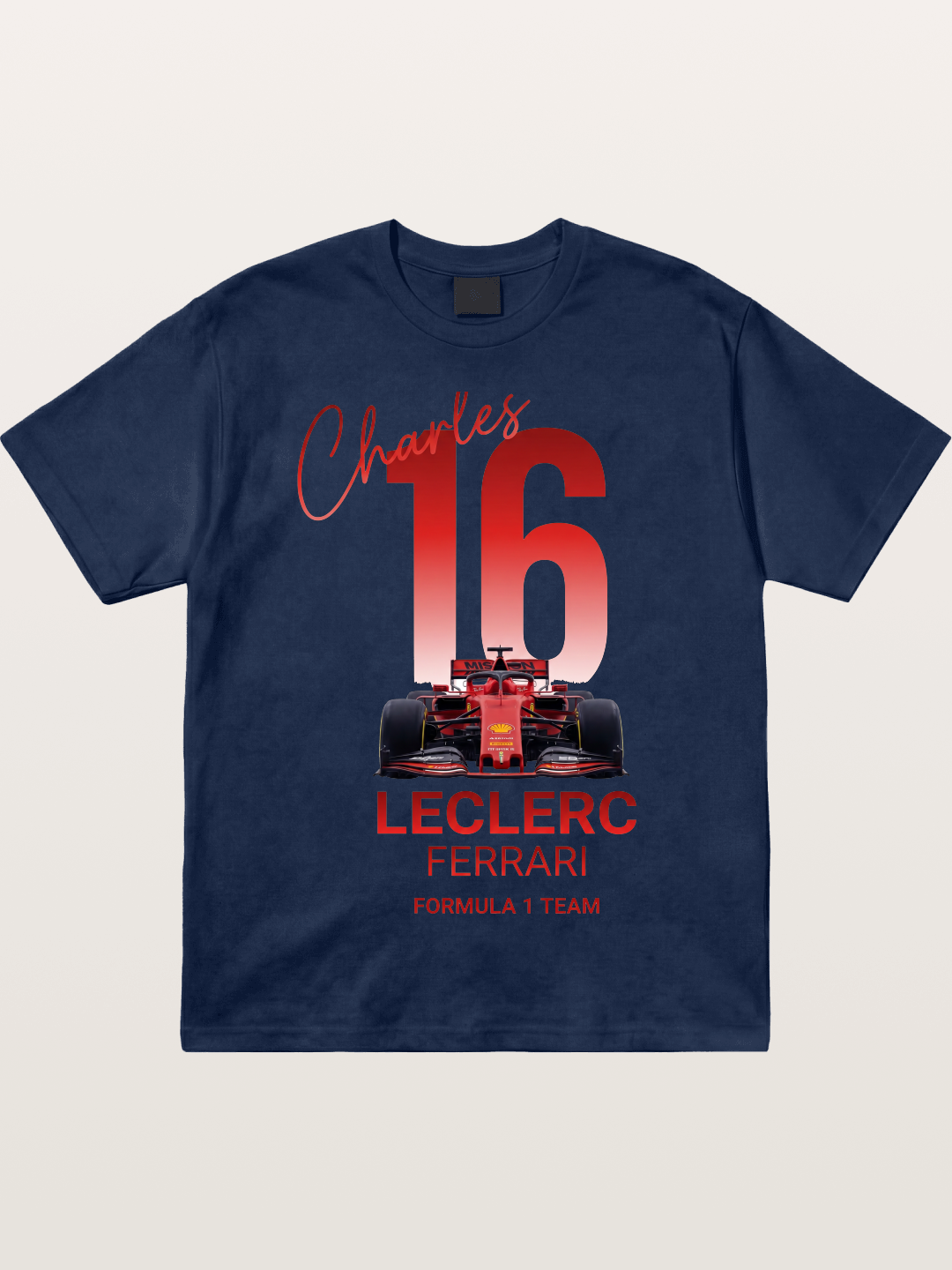 Charles Leclerc Ferrari 16 Art Cotton T-shirt