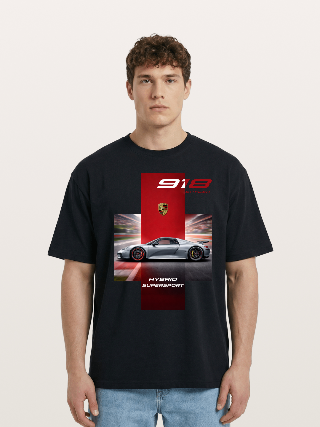 Porsche 918 Spyder Hybrid Supersport Cotton T-shirt