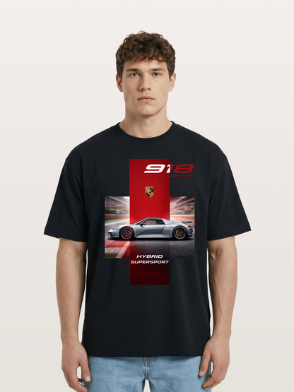 Porsche 918 Spyder Hybrid Supersport Cotton T-shirt