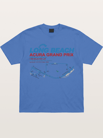 Long Beach Grand Prix Map Gildan T-shirt