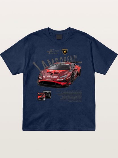 Lamborghini Huracan Red Super Trofeo Cotton T-shirt