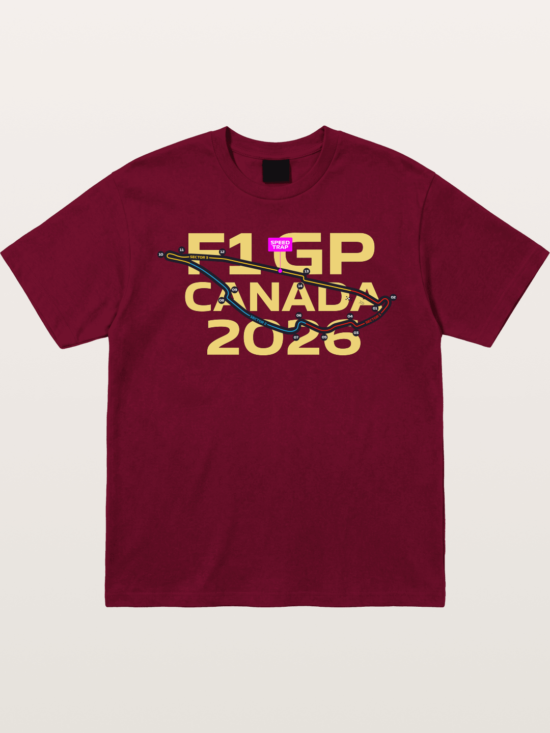 F1 Canada 2026 Track Map Gildan T-shirt
