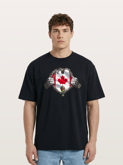 Canada Flag World Cup Poster Cotton T-shirt