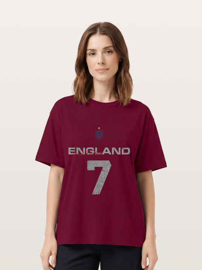 England Beckham 7 Vintage Gildan T-shirt