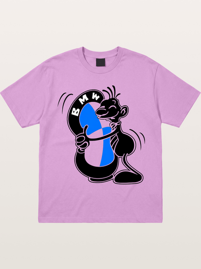 BMW Cartoon Mascot Sticker Gildan T-shirt