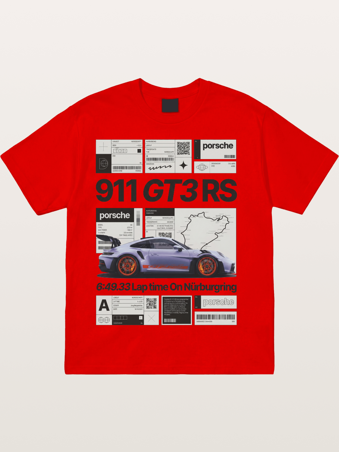 GT3 RS Poster Cotton T-shirt