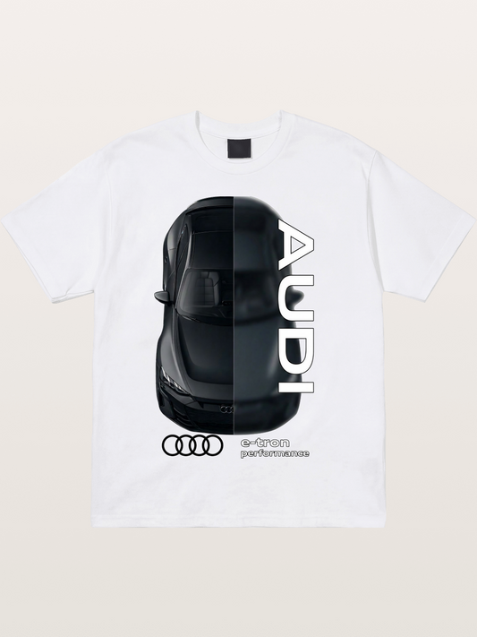 Audi E-Tron Split View Print Cotton T-shirt