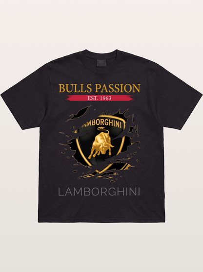 Lamborghini 1963 Tear Logo Cotton T-shirt