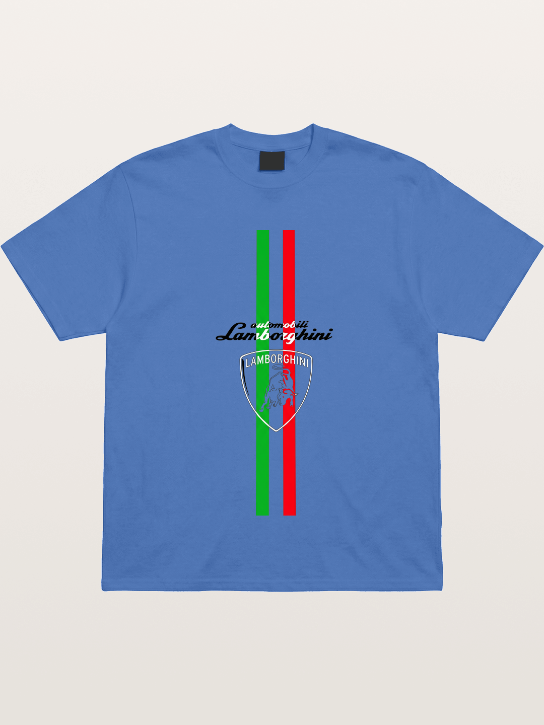 Italian Flag Lamborghini Print Gildan T-shirt