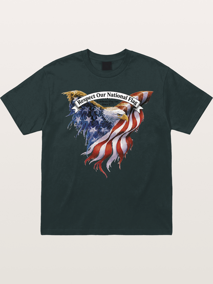 Flag Wing Eagle Banner Art Gildan T-shirt