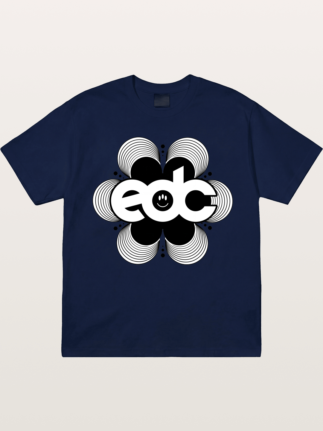 EDC Wavy Daisy Logo Design Gildan T-shirt