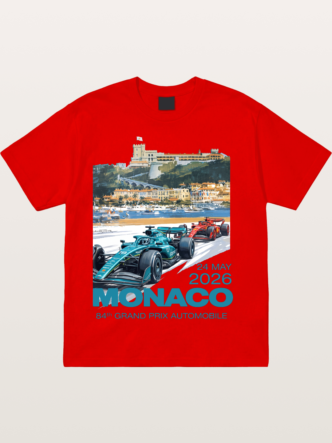 2026 Monaco Grand Prix Race Cars Scene Cotton T-shirt