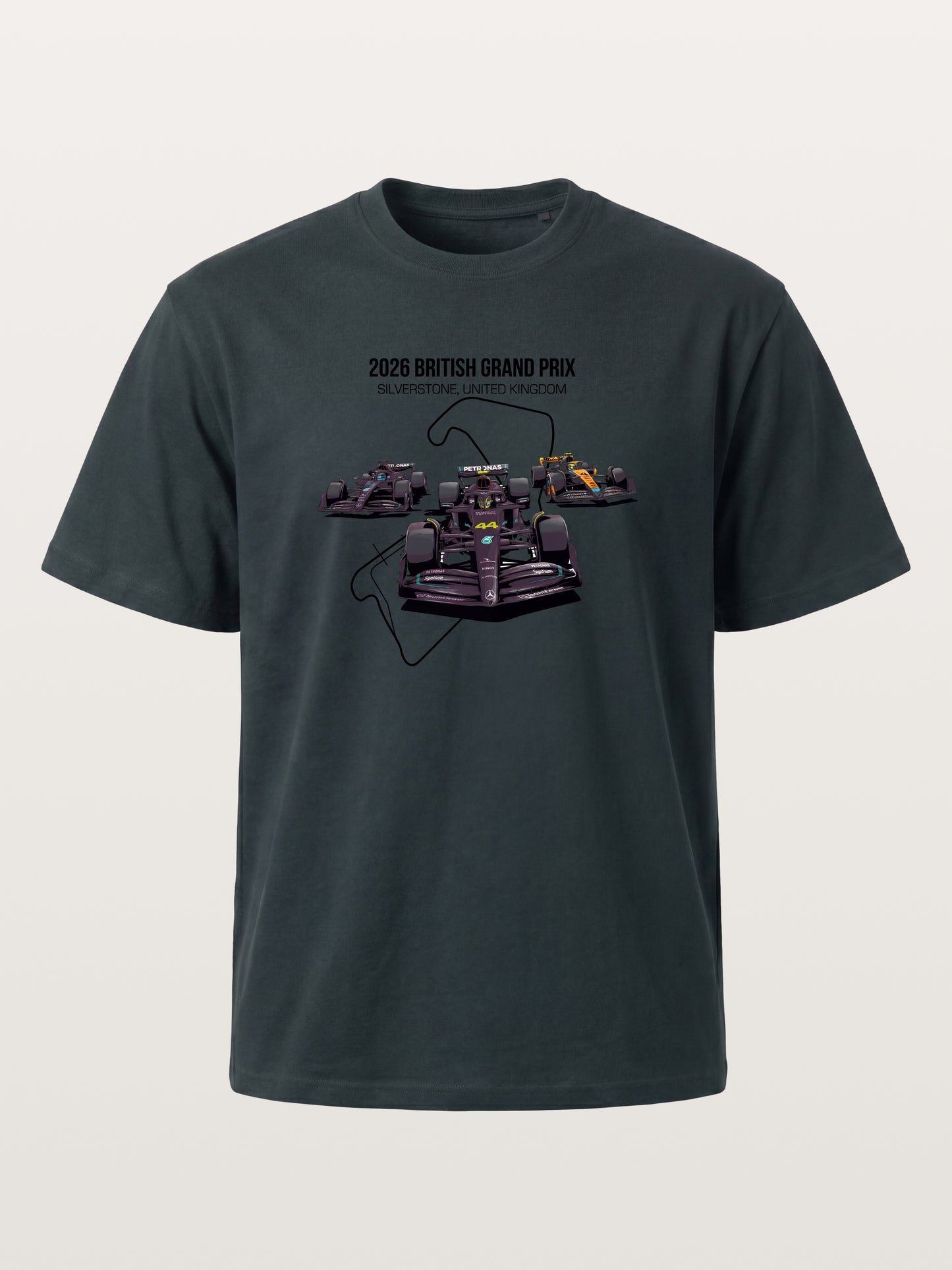 F1 Cars Silverstone Track Overlay Gildan T-shirt