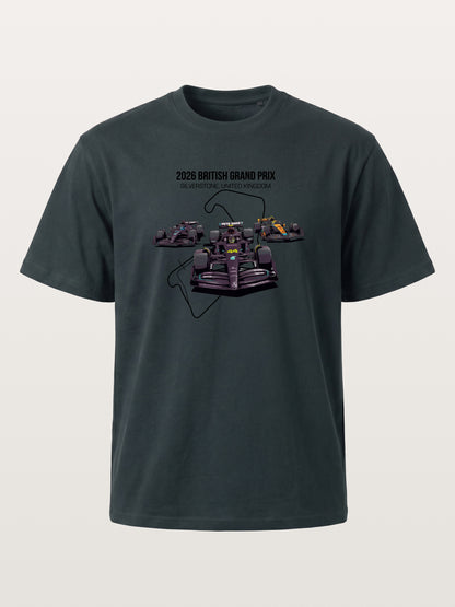 F1 Cars Silverstone Track Overlay Gildan T-shirt
