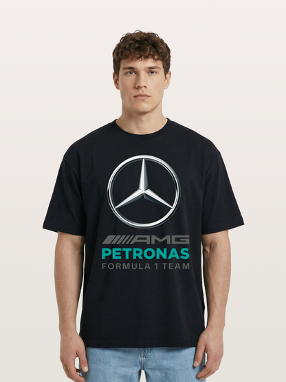 F1 Mercedes Petronas Team Logo Cotton T-shirt