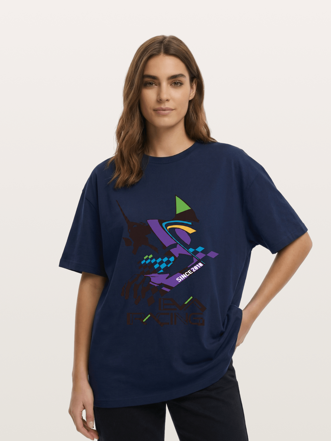Eva Racing Checkered Flag Cotton T-shirt