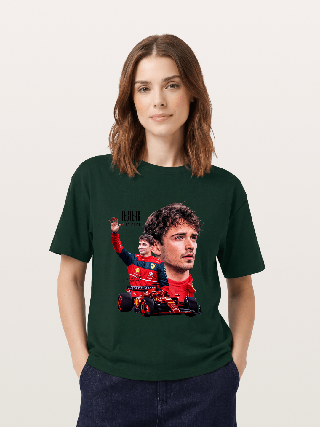 Leclerc Ferrari F1 Collage Art Gildan T-shirt