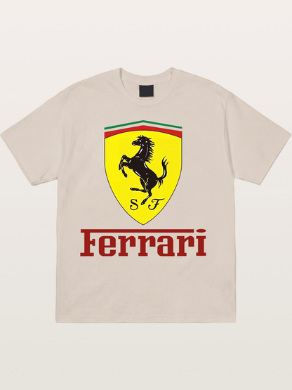 Ferrari Prancing Horse Shield Cotton T-shirt
