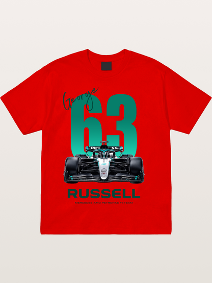George Russell Mercedes F1 63 Cotton T-shirt