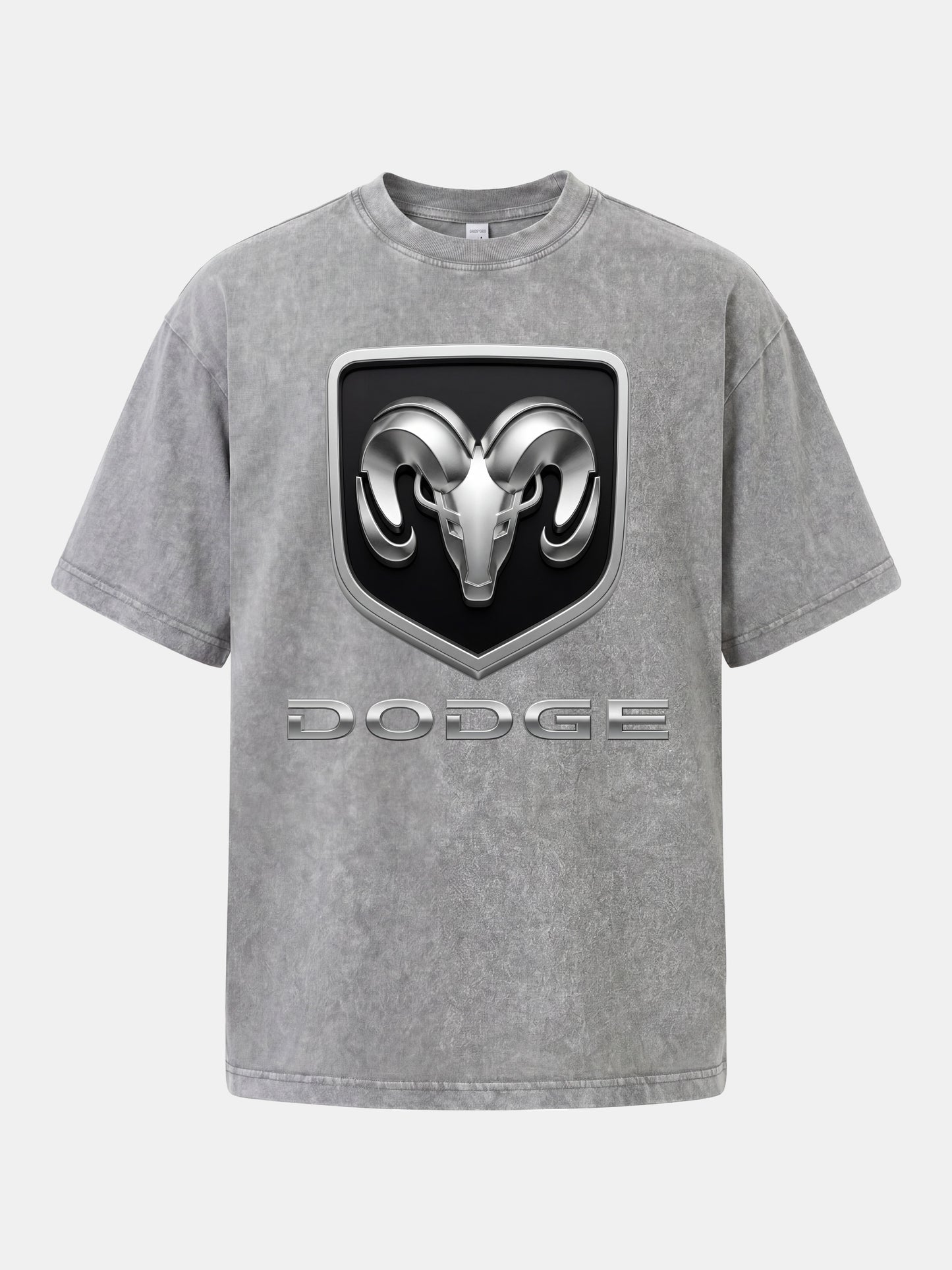 Silver Ram Shield Emblem Washed T-shirt
