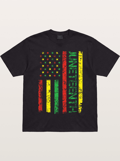 Juneteenth Stars and Stripes Design Gildan T-shirt