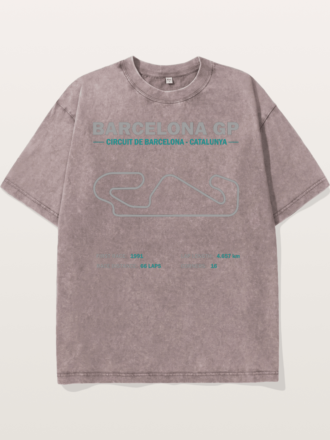 Catalunya GP Track Spec Outline Washed T-shirt