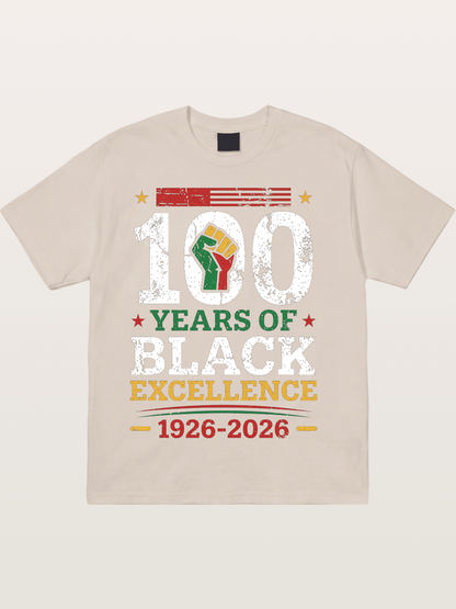 Juneteenth Centennial Excellence Tribute Cotton T-shirt