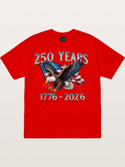 American Eagle 250th Anniversary Flag Cotton T-shirt