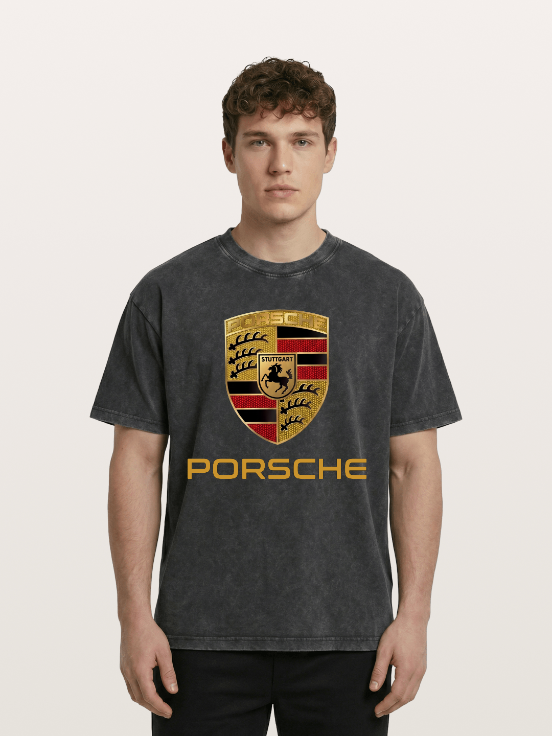 Porsche Golden Emblem Washed T-shirt