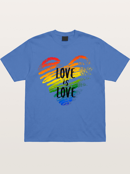Love Is Love Rainbow Heart Art Gildan T-shirt