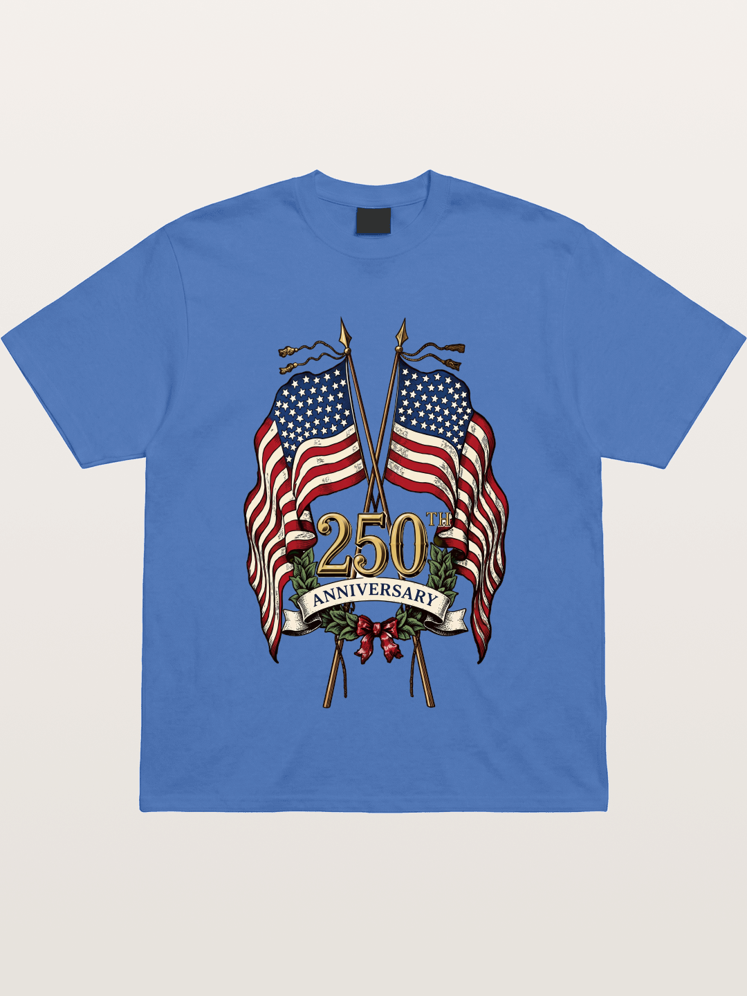 US Flags Anniversary Poster Gildan T-shirt
