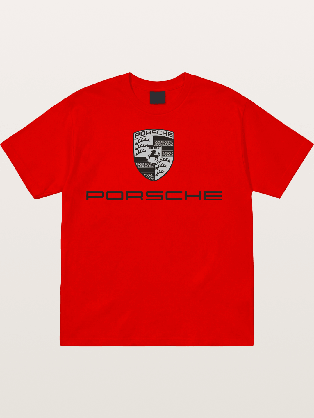 Monochrome Porsche Crest Cotton T-shirt